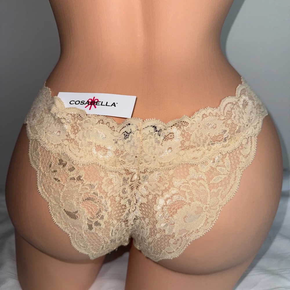 Cosabella Never Say Never Brazilian Minikini Blush Lace Panty O/S